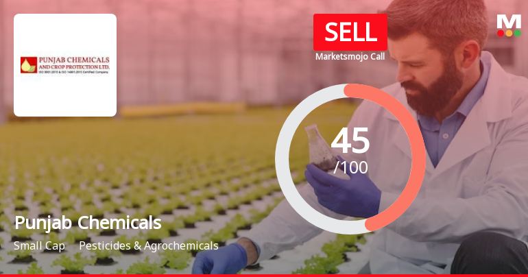 Punjab Chemicals & Crop Protection Ltd Downgraded to Sell Amid Technical Weakness and Growth Concerns