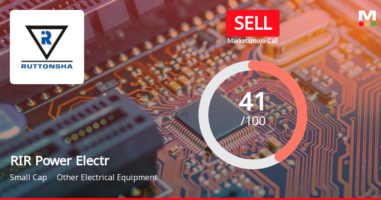 RIR Power Electronics Ltd is Rated Sell