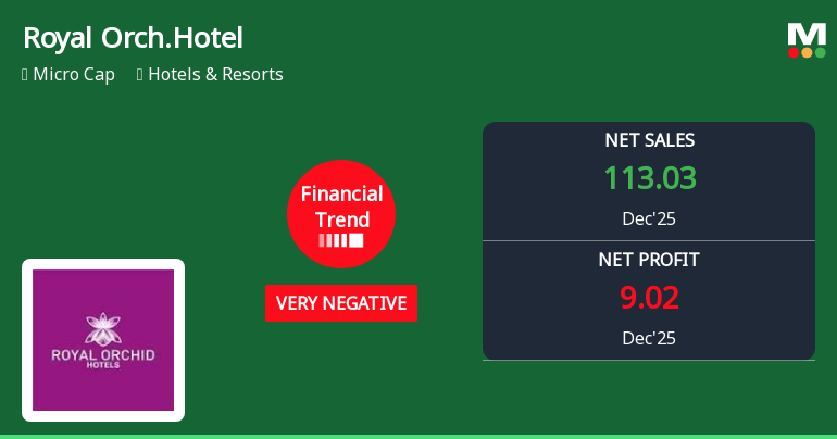 Royal Orchid Hotels Ltd Reports Sharp Margin Contraction Despite Record Quarterly Sales