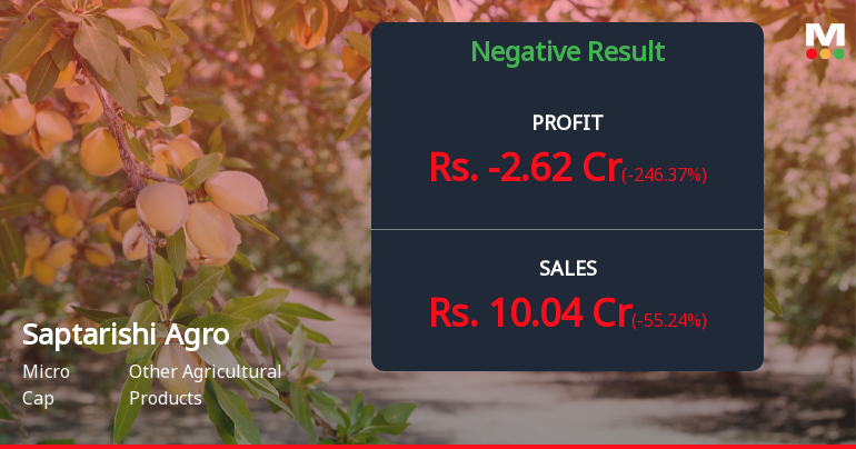 Saptarishi Agro Industries Q3 FY26: Severe Operational Setback Triggers 58.8% Revenue Decline
