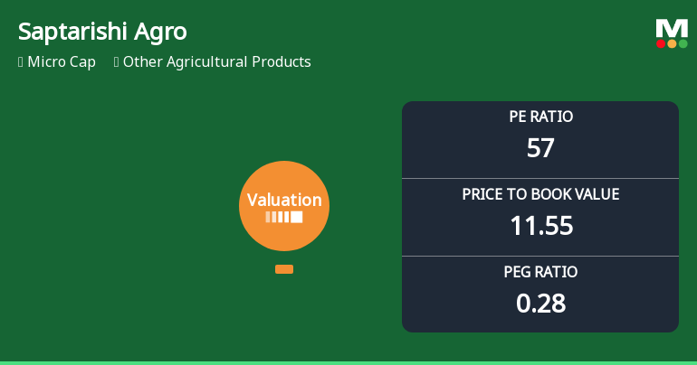 Saptarishi Agro Industries Ltd: Valuation Shifts Signal Elevated Risk Amid Price Gains