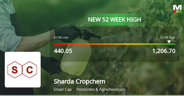 Sharda Cropchem Ltd Hits New 52-Week High at Rs.1206.7