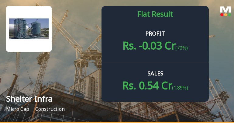 Shelter Infra Projects Q2 FY26: Micro-Cap Builder Slips Into Loss Territory