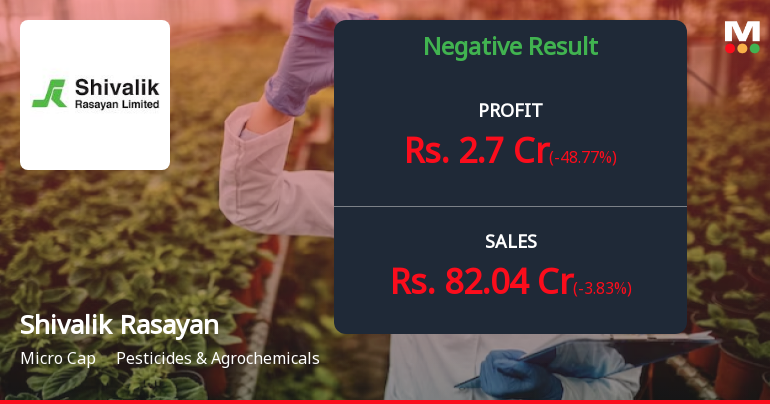 Shivalik Rasayan Q3 FY26: Agrochemical Maker's Profit Plunges 49% Amid Margin Compression