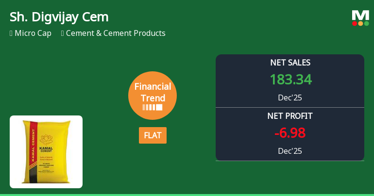 Shree Digvijay Cement Reports Flat Quarterly Performance Amid Margin Pressures
