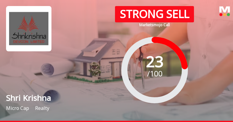 Shri Krishna Devcon Ltd is Rated Strong Sell
