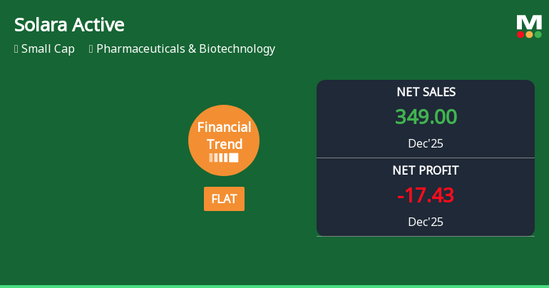 Solara Active Pharma Sciences Ltd Reports Flat Quarterly Performance Amid Margin Pressures