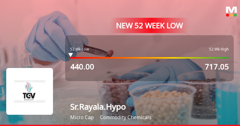 Sree Rayalaseema Hi-Strength Hypo Ltd Falls to 52-Week Low of Rs.440
