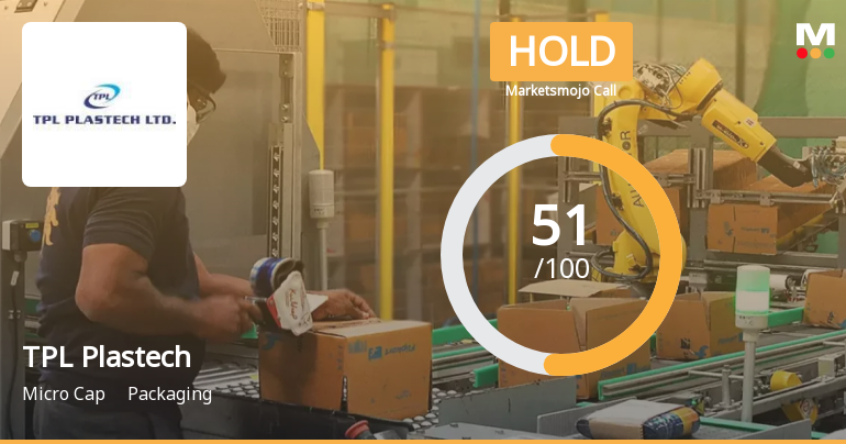 MarketsMOJO Upgrades TPL Plastech Ltd to Hold on Improved Valuation and Financial Trends
