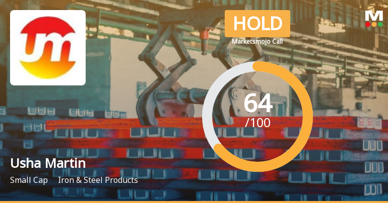 Usha Martin Ltd is Rated Hold by MarketsMOJO
