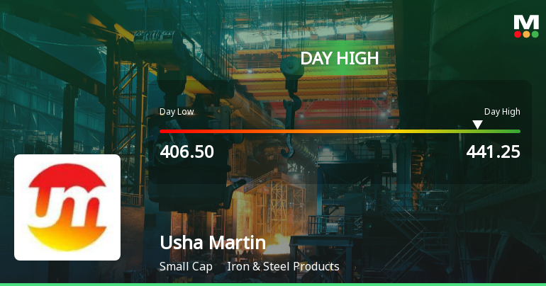 Usha Martin Ltd Hits Intraday High with 7.25% Surge on 25 Feb 2026