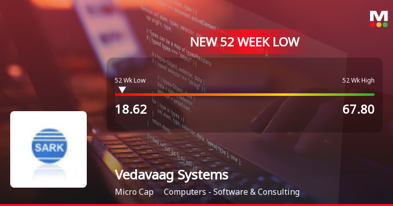Vedavaag Systems Ltd. Stock Hits 52-Week Low at Rs.18.62