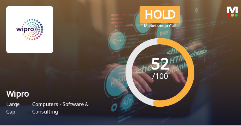 Wipro Ltd. is Rated Hold by MarketsMOJO