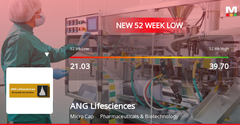 Seven-Day Slide Pushes ANG Lifesciences India Ltd to 52-Week Low of Rs 17.63