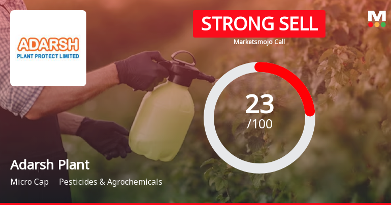 Adarsh Plant Protect Ltd Downgraded to Strong Sell Amid Technical and Fundamental Weaknesses