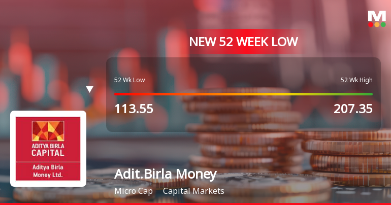 Markets Rally, But Aditya Birla Money Ltd Sinks to 52-Week Low in Stock-Specific Sell-Off