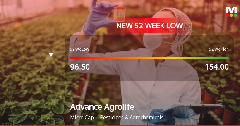 Advance Agrolife Ltd Falls to 52-Week Low of Rs 90.15 as Sell-Off Deepens