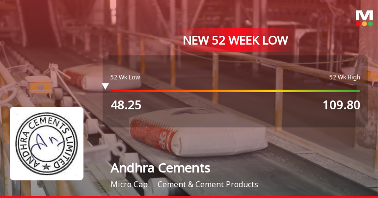 Markets Rally, But Andhra Cements Ltd Sinks to 52-Week Low in Stock-Specific Sell-Off