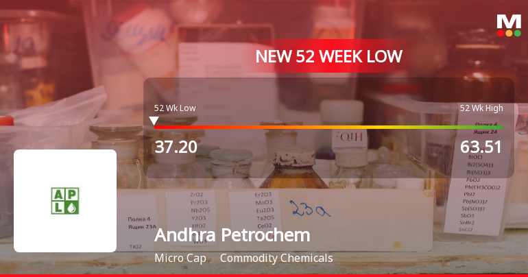 Andhra Petrochemicals Ltd Falls to 52-Week Low of Rs.37.06