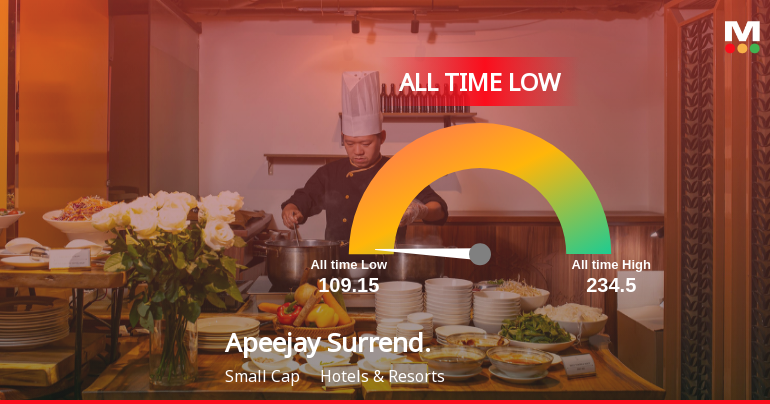 Apeejay Surrendra Park Hotels Ltd Hits All-Time Low Amidst Continued Downtrend
