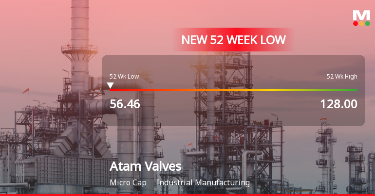 Atam Valves Ltd Stock Hits 52-Week Low Amid Continued Weakness