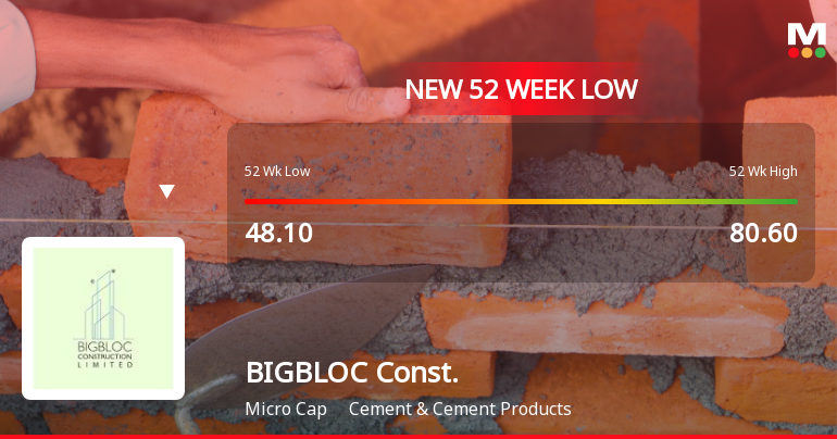 Markets Rally, But BIGBLOC Construction Ltd Sinks to 52-Week Low in Stock-Specific Sell-Off