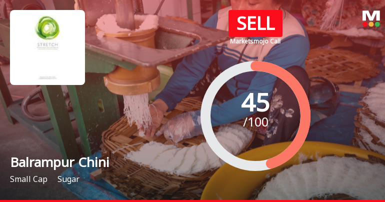 Balrampur Chini Mills Downgraded to Sell Amid Mixed Financial and Technical Signals