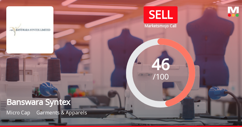 Banswara Syntex Ltd Downgraded to Sell Amid Technical Weakness and Debt Concerns