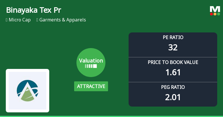 Binayaka Tex Processors Ltd Valuation Shifts Signal Renewed Price Attractiveness