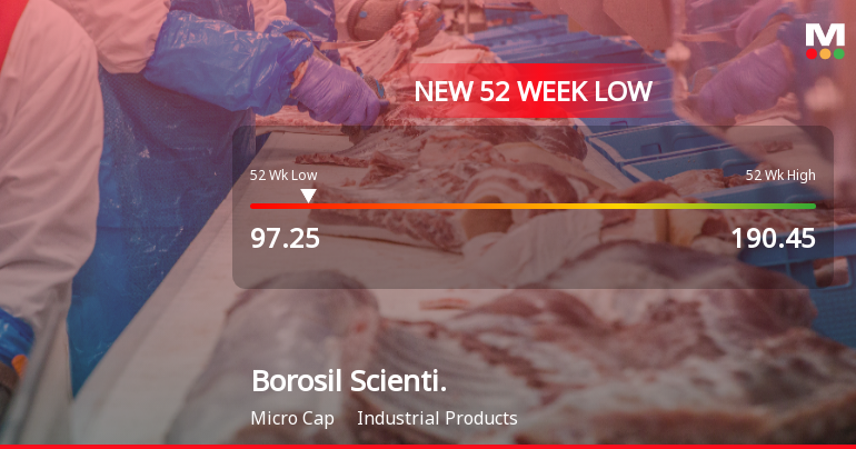 Borosil Scientific Ltd Stock Falls to 52-Week Low of Rs.97.25