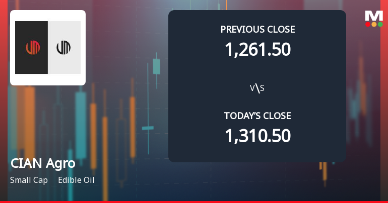 CIAN Agro Industries & Infrastructure Ltd Opens with Weak Start, Significant Gap Down Amid Market Concerns
