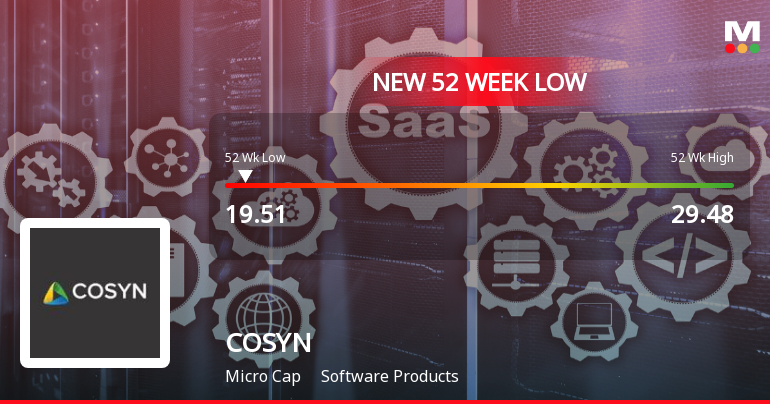 COSYN Ltd Stock Falls to 52-Week Low of Rs.19.51 Amid Weak Fundamentals