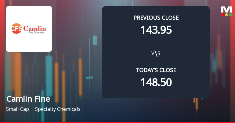 Camlin Fine Sciences Ltd Opens with Significant Gap Down Amid Market Concerns