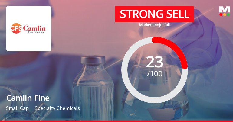 Camlin Fine Sciences Ltd is Rated Strong Sell
