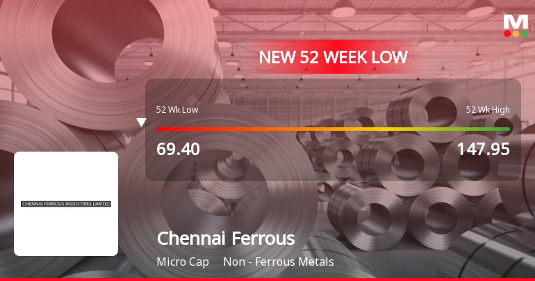 Markets Rally, But Chennai Ferrous Industries Ltd Sinks to 52-Week Low in Stock-Specific Sell-Off