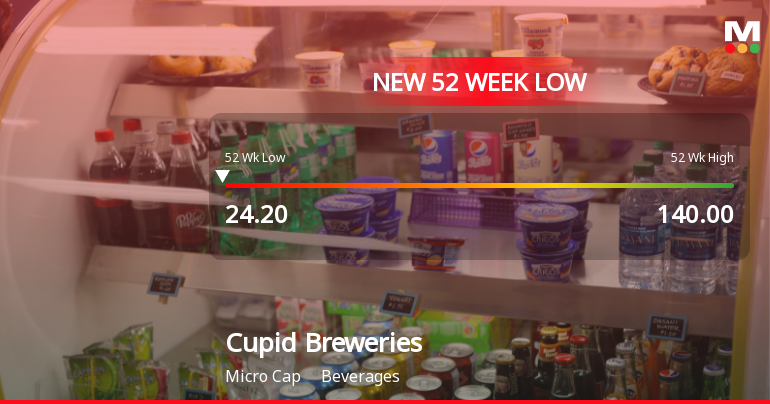Cupid Breweries & Distilleries Ltd Falls to 52-Week Low of Rs.23.5
