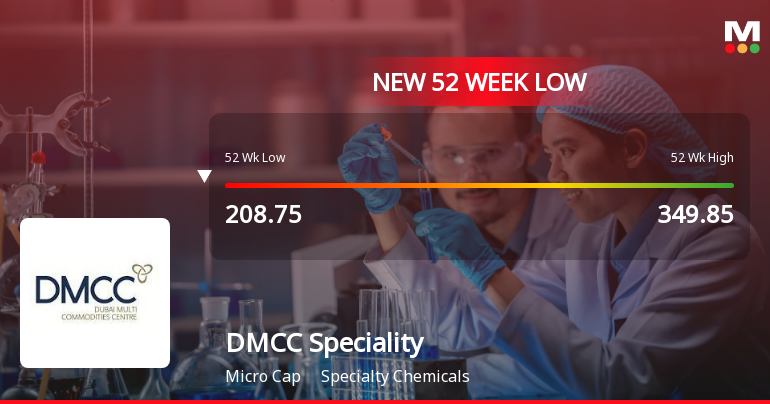 DMCC Speciality Chemicals Ltd Falls to 52-Week Low of Rs 200.55 as Sell-Off Deepens