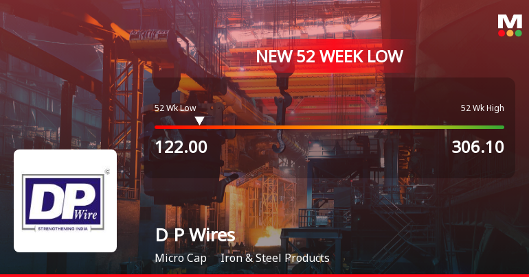 D P Wires Ltd Stock Hits 52-Week Low Amid Continued Downtrend