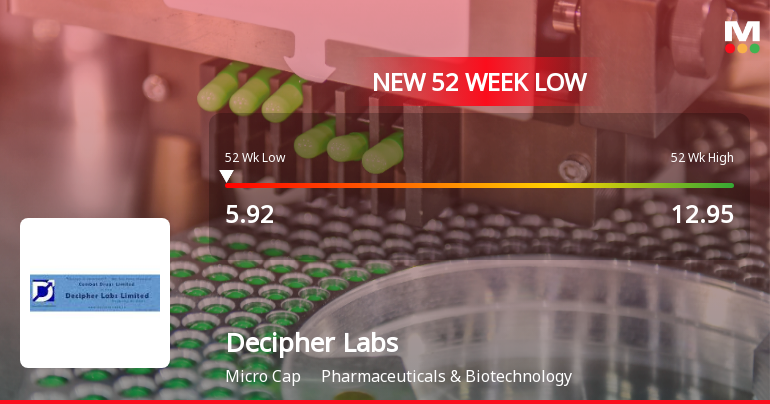 Decipher Labs Ltd Falls to 52-Week Low Amid Continued Financial Struggles