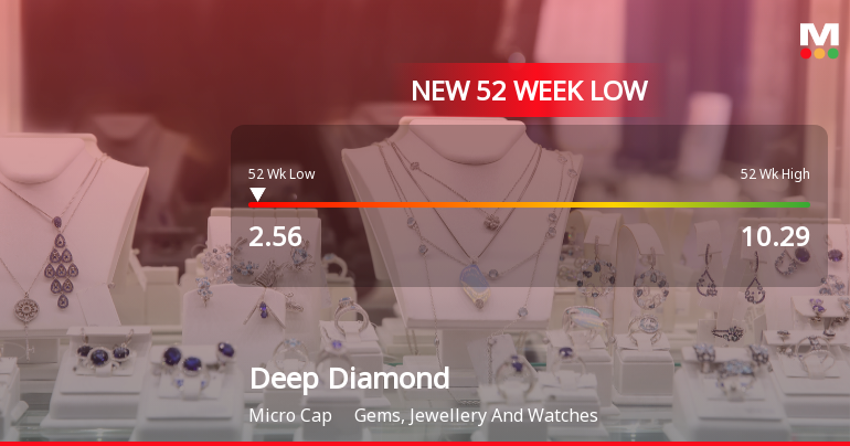 Deep Diamond India Ltd Falls to 52-Week Low of Rs.2.56