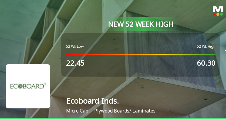 Broad-Based Technical Strength Lifts Ecoboard Industries Ltd to 52-Week High of Rs 66.2