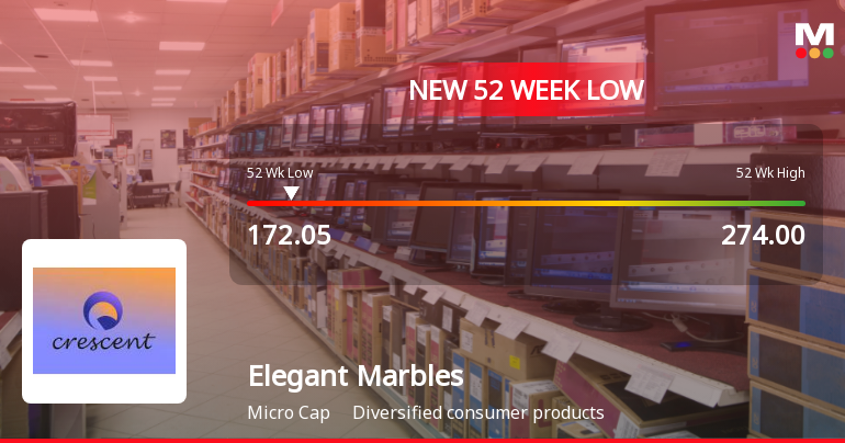 Markets Rally, But Elegant Marbles and Grani Industries Ltd Sinks to 52-Week Low in Stock-Specific Sell-Off