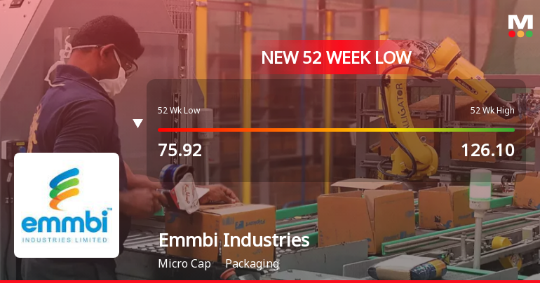 Five Consecutive Losses Push Emmbi Industries Ltd to a New 52-Week Low