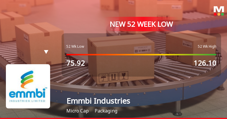 Markets Rally, But Emmbi Industries Ltd Sinks to 52-Week Low in Stock-Specific Sell-Off