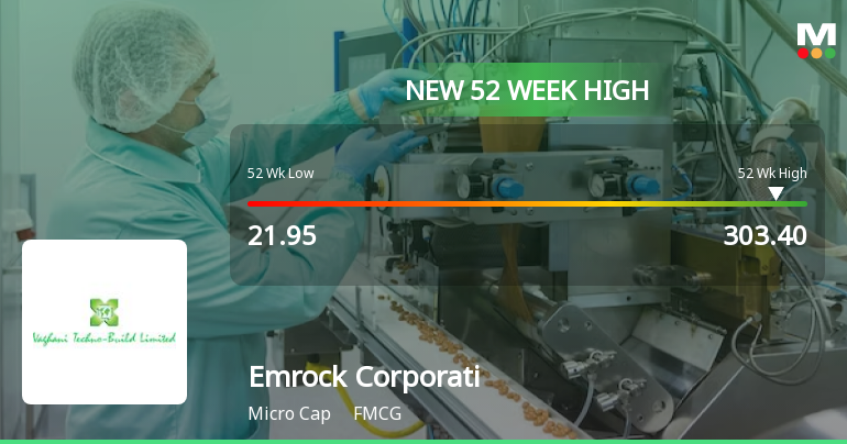Emrock Corporation Limited Hits New 52-Week High at Rs.303.4