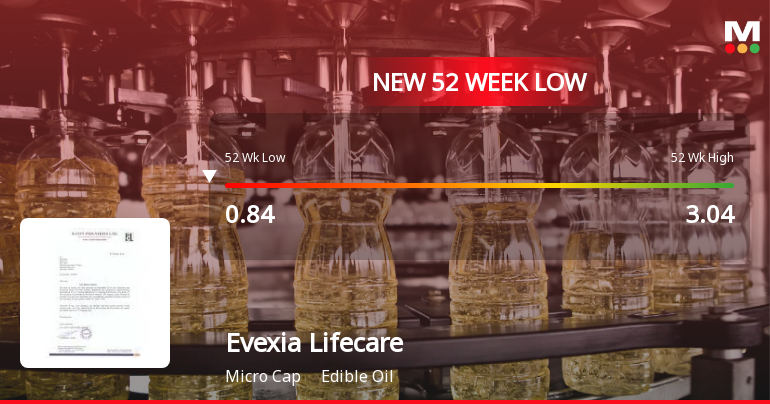 Evexia Lifecare Ltd Falls to 52-Week Low Amid Continued Downtrend