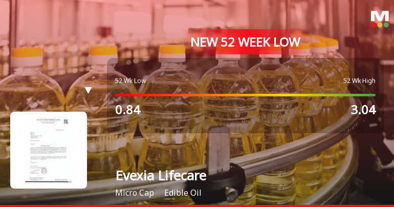 Five Consecutive Losses Push Evexia Lifecare Ltd to a New 52-Week Low