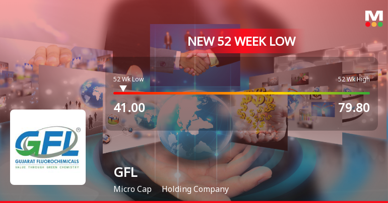 GFL Ltd Stock Falls to 52-Week Low of Rs.41 Amidst Continued Downtrend