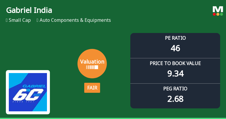Gabriel India Ltd Valuation Shifts to Fair; Market Performance Lags Sensex