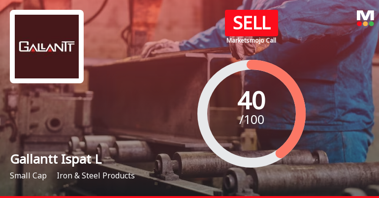 Gallantt Ispat Ltd. is Rated Sell by MarketsMOJO